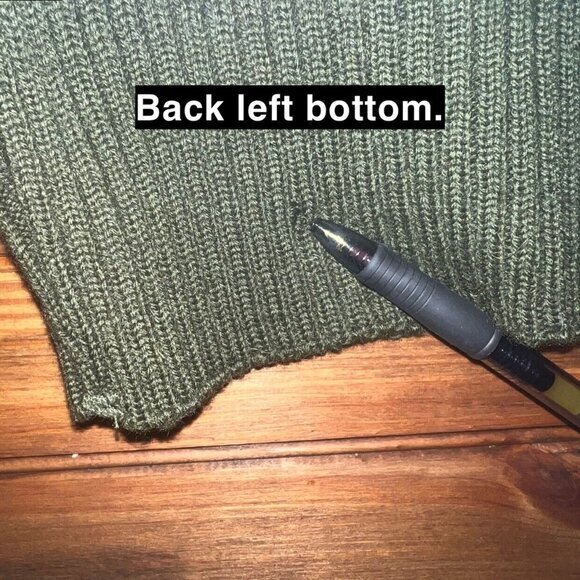 DSCP Valor Collection Ribbed Miltary Sweater Size 42 100% Wool USMC Army Green - Picture 9 of 9